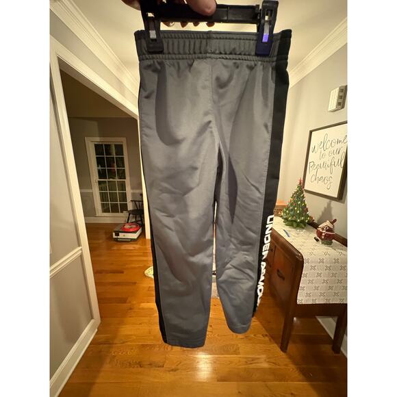 Under Armour Youth Track Pants – Gray/Black – Size 4 - Picture 5 of 7